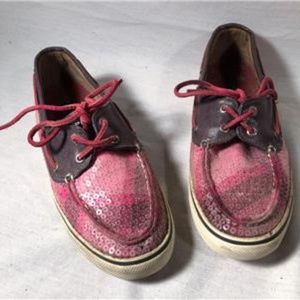 SPERRY TOP-SIDER SEQUINED DECK SHOES SIZE 8 1/2M